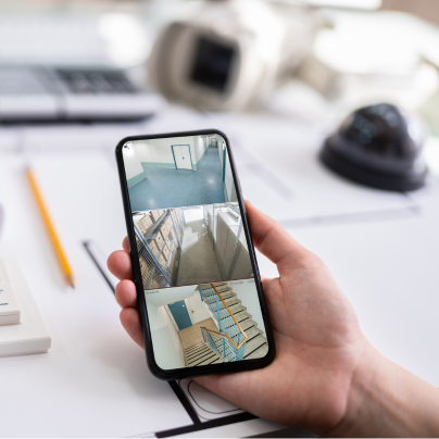 Akron security camera feed on cell phone
